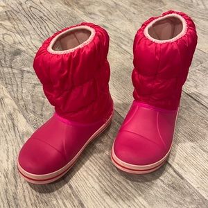 Crocs Girls Winter Puff Boots - Pink size 13
